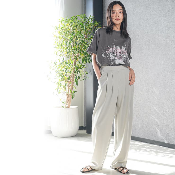 レディース カットジョーゼットタックパンツ チュールドット | mili an deni | 詳細画像10 