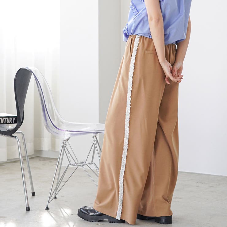 ワイドパンツ レディース サイドフリル | mili an deni | 詳細画像13 