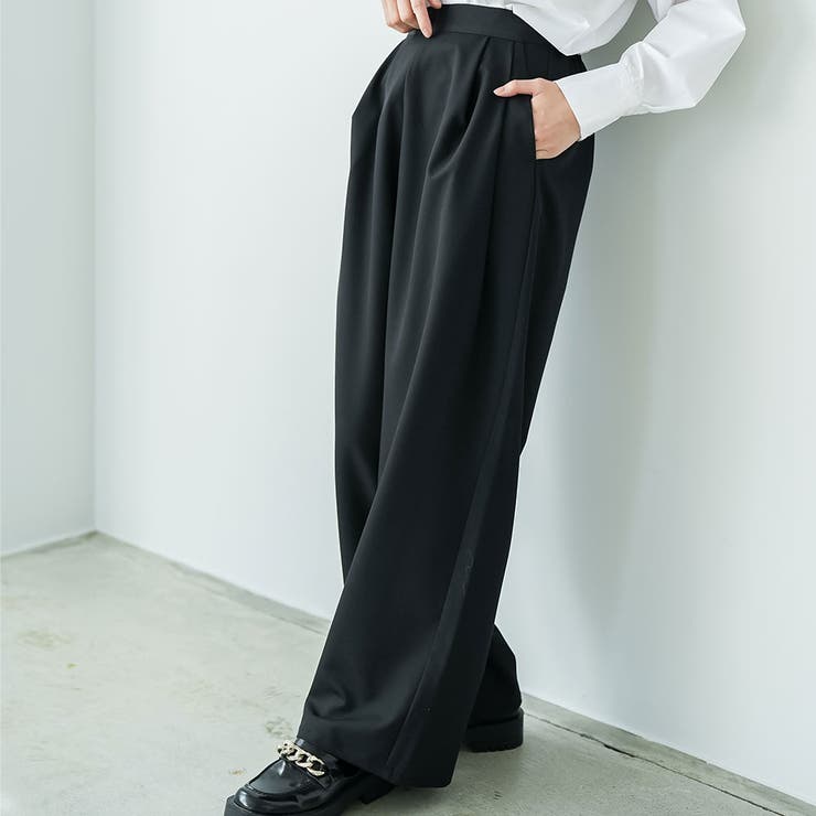 ツータックストレートパンツ ワイドパンツ レディース | mili an deni | 詳細画像11 
