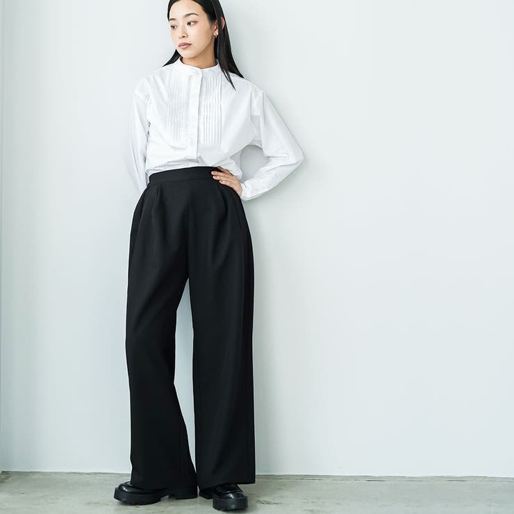 ツータックストレートパンツ ワイドパンツ レディース | mili an deni | 詳細画像12 