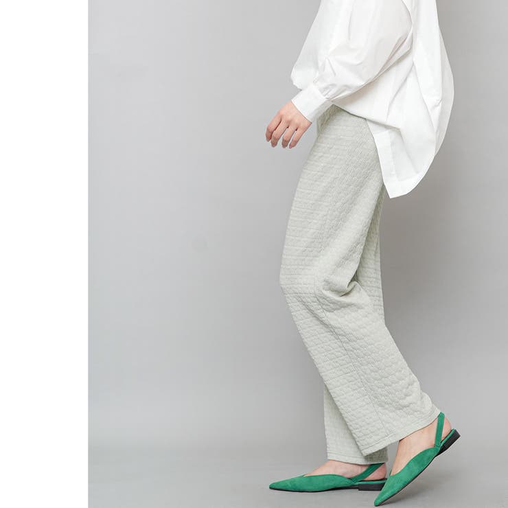 楊柳風ジャガードワイドパンツ ロング丈 M | mili an deni | 詳細画像6 