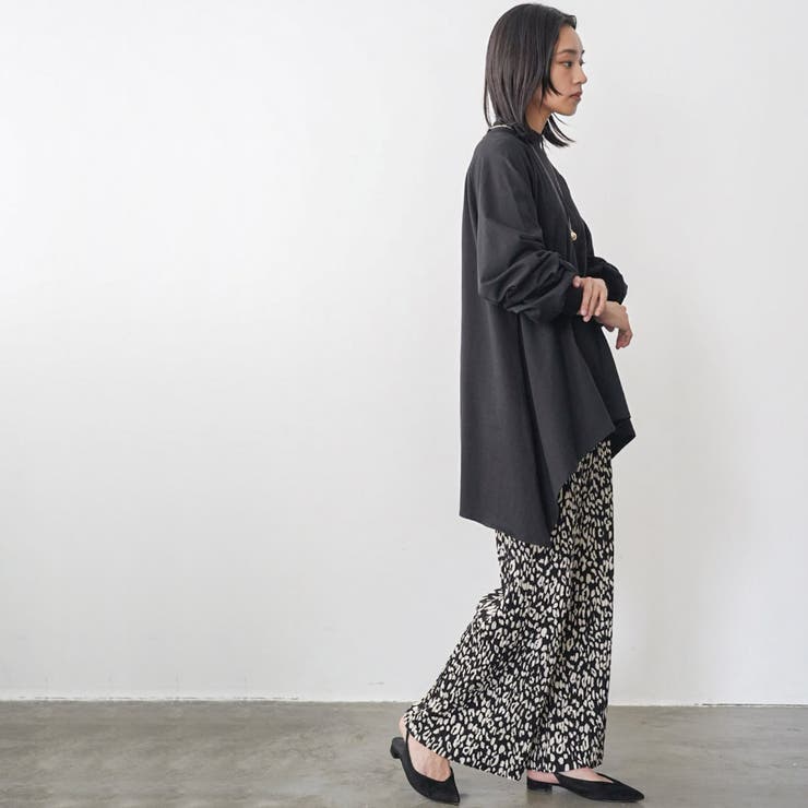 AEWEN MATOPH>コクーン ワイドパンツ S(36) BLACK AEWEN MATOPH