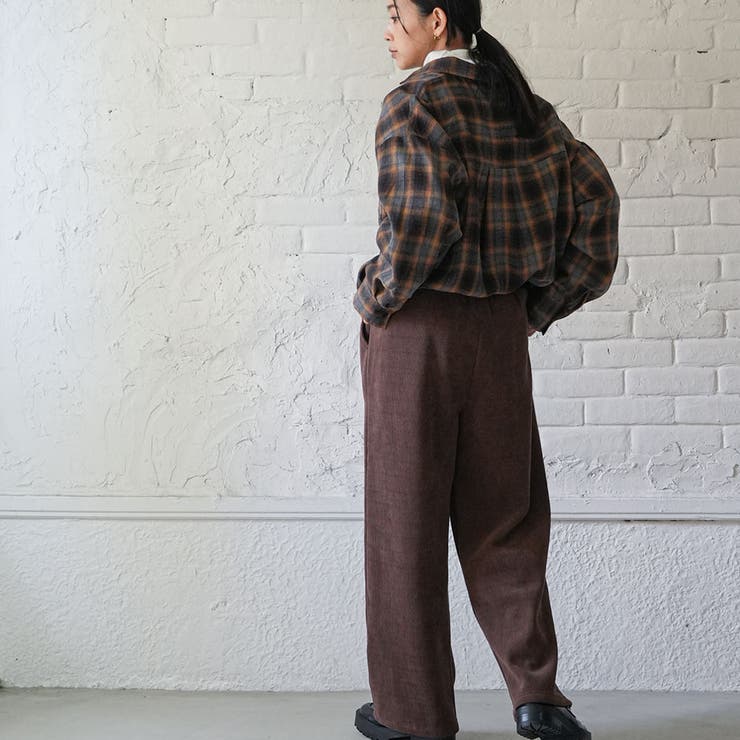 コーデュロイ裏フリースボンディングパンツ 裏起毛 ストレッチ | mili an deni | 詳細画像14 