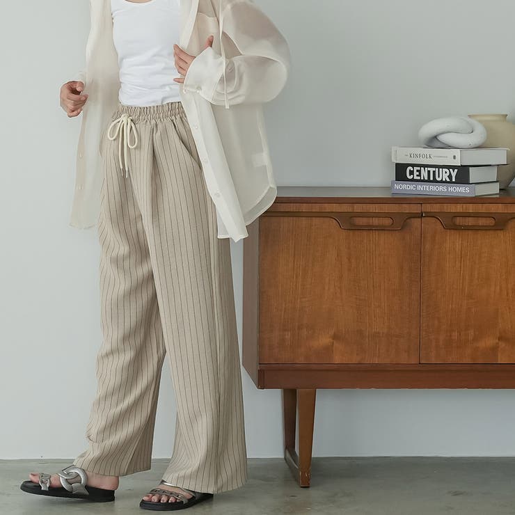 ストライプ イージーパンツ レディース | mili an deni | 詳細画像6 