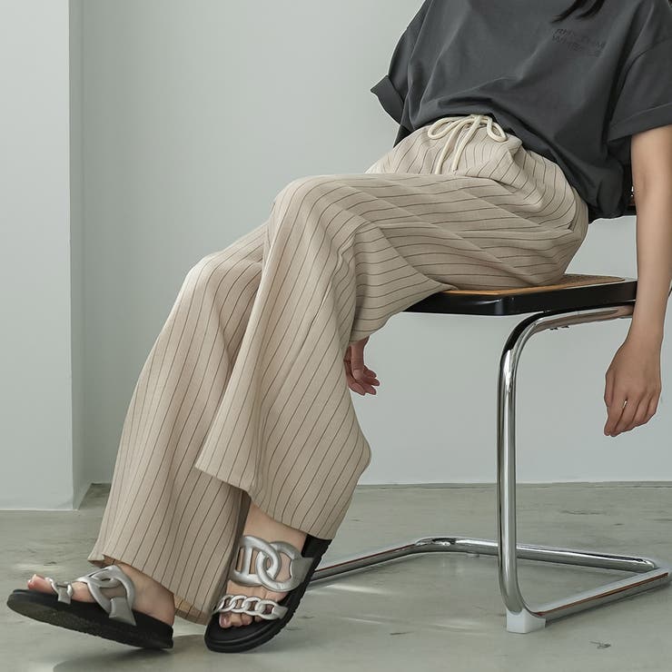 ストライプ イージーパンツ レディース | mili an deni | 詳細画像7 