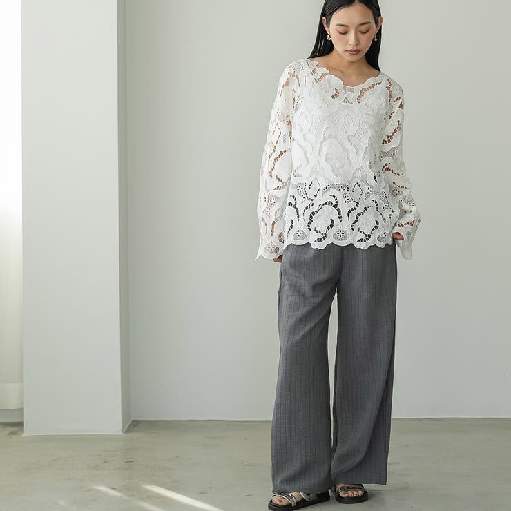 ストライプ イージーパンツ レディース | mili an deni | 詳細画像12 