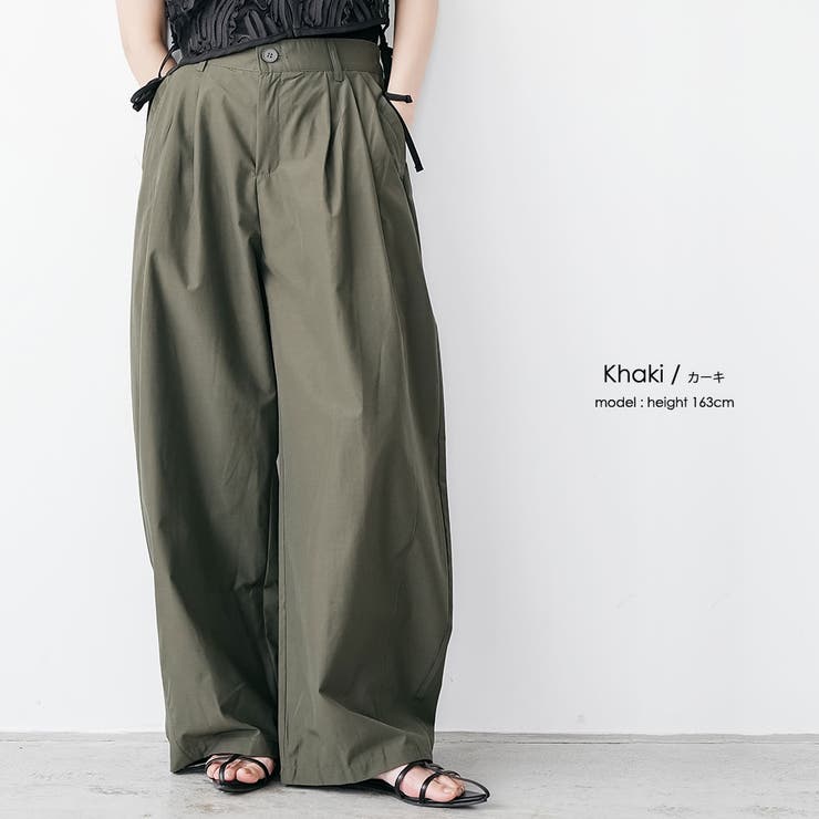 ミリタリーカーブパンツ ロング丈 フロントタック | mili an deni | 詳細画像12 
