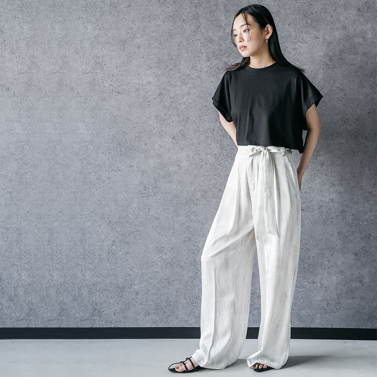 グラデーションイージーワイドパンツ ロング丈 ボトムス | mili an deni | 詳細画像11 