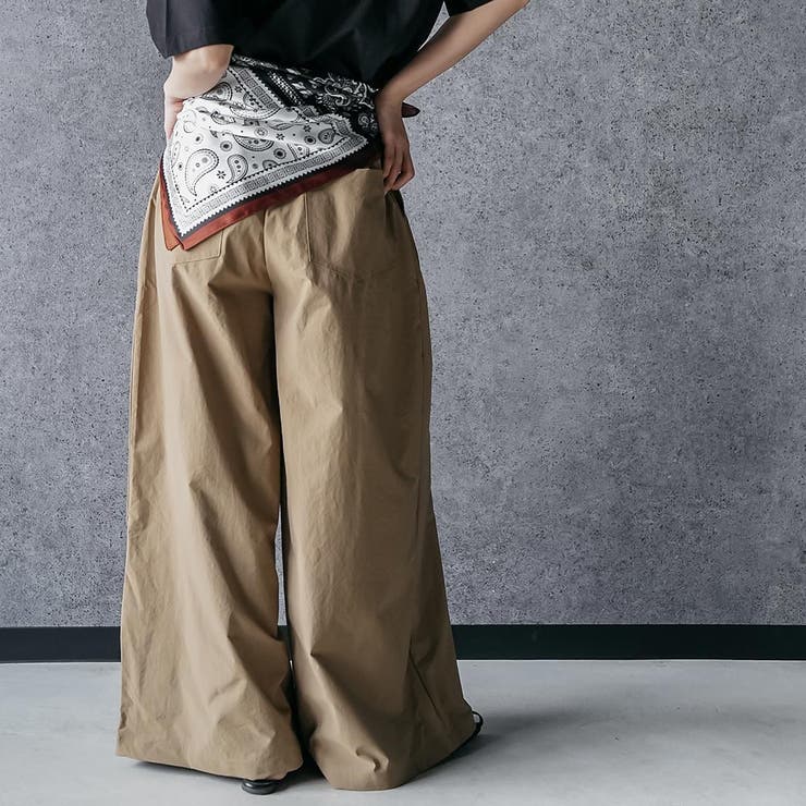 スカーフ付き ミリタリーワイドパンツ ロング丈 | mili an deni | 詳細画像8 