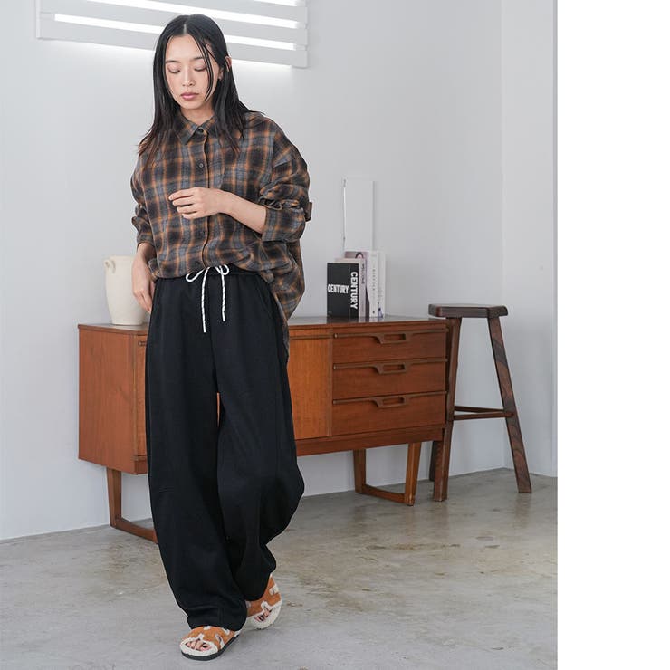 スウェットカーブパンツ ロング丈 イージーパンツ | mili an deni | 詳細画像10 