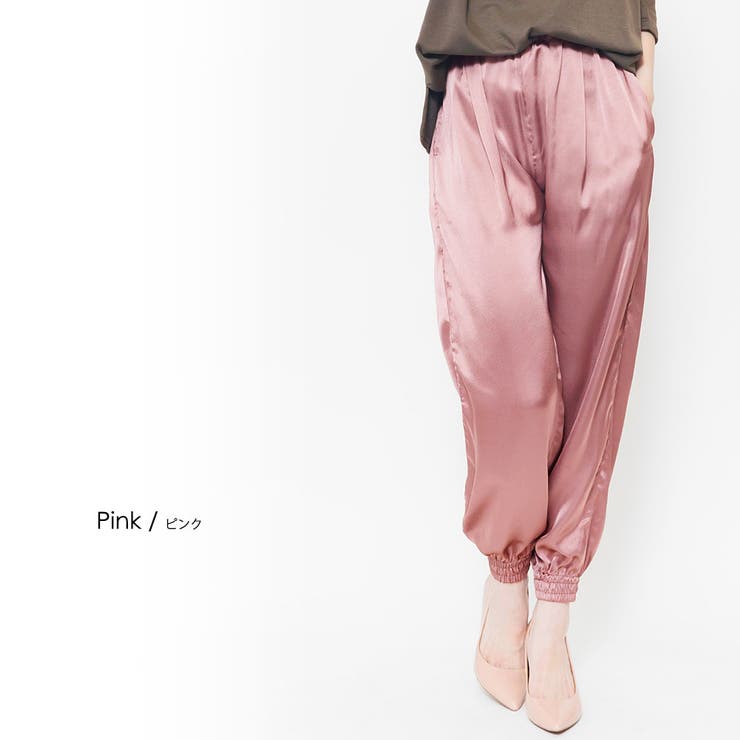 MSGM ハイウエストロンクサテンハンツ 3442MDP04237318 99 ハイウエスト サテン パンツ 裾リボン 黒 ピンク カーキ SML