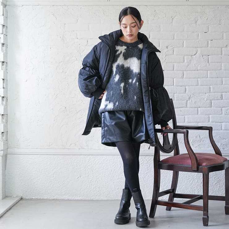 フェイクレザーハーフパンツ ショートパンツ ゆったり | mili an deni | 詳細画像13 