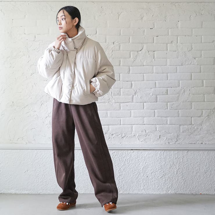 裏ベロアスウェットパンツ 裏起毛 カーブパンツ | mili an deni | 詳細画像12 