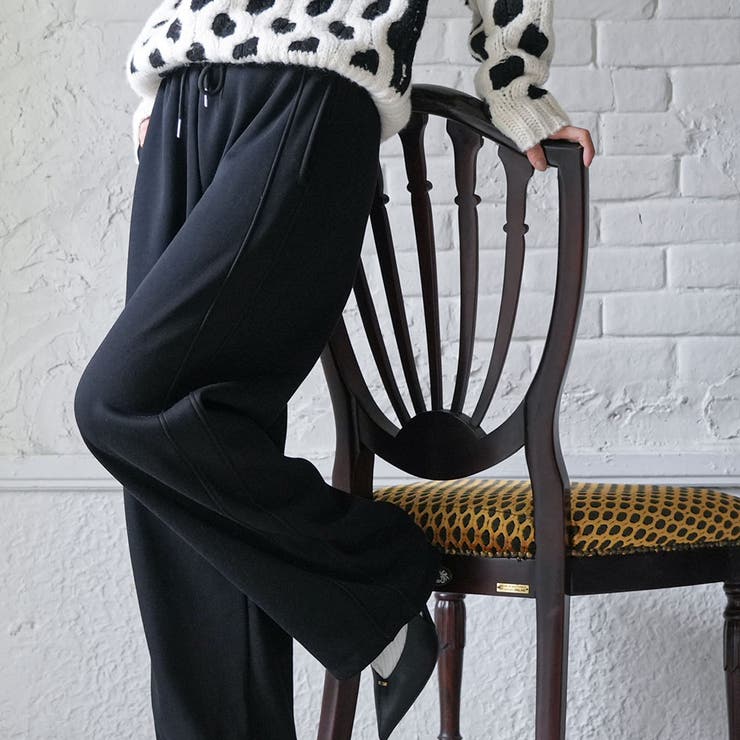 裏ベロアスウェットパンツ 裏起毛 カーブパンツ | mili an deni | 詳細画像17 