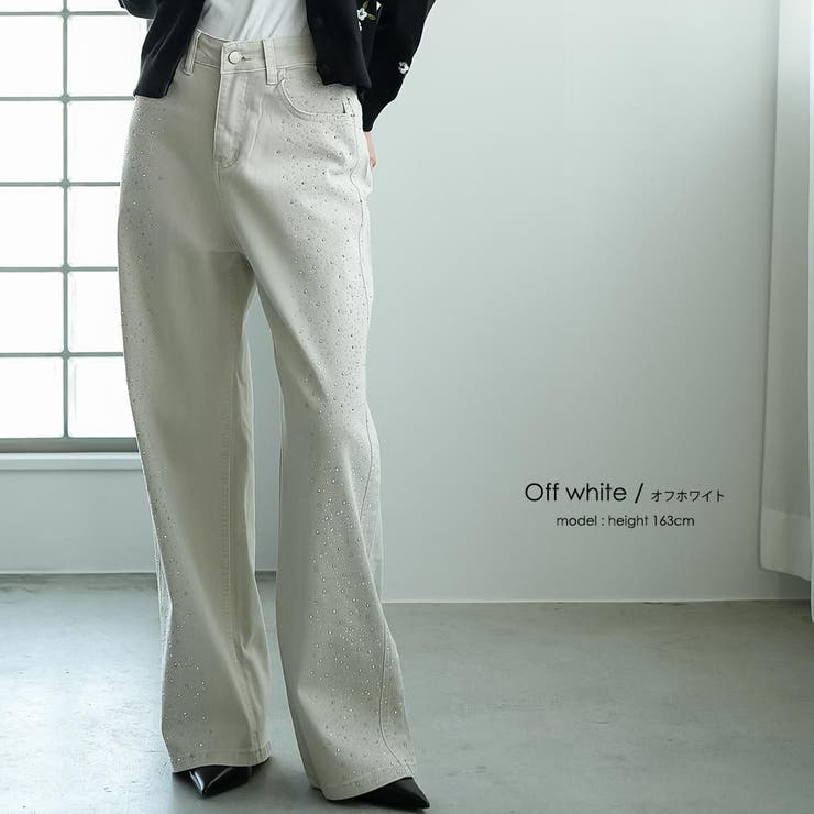 シャイニー ストレート デニムパンツ | mili an deni | 詳細画像5 