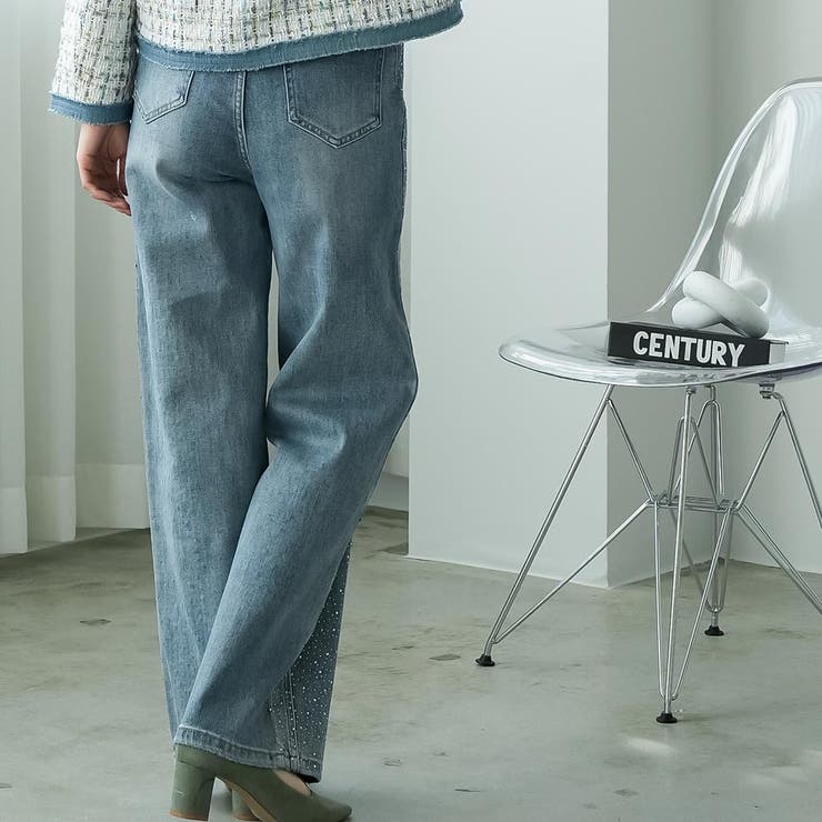 シャイニー ストレート デニムパンツ | mili an deni | 詳細画像11 