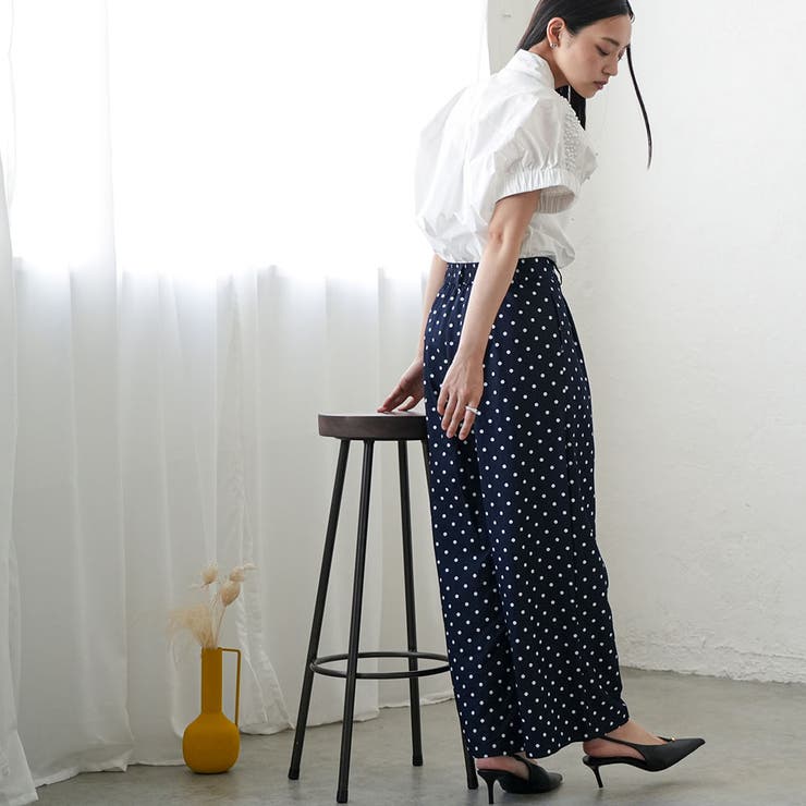 ドット ワイドパンツ レディース | mili an deni | 詳細画像10 