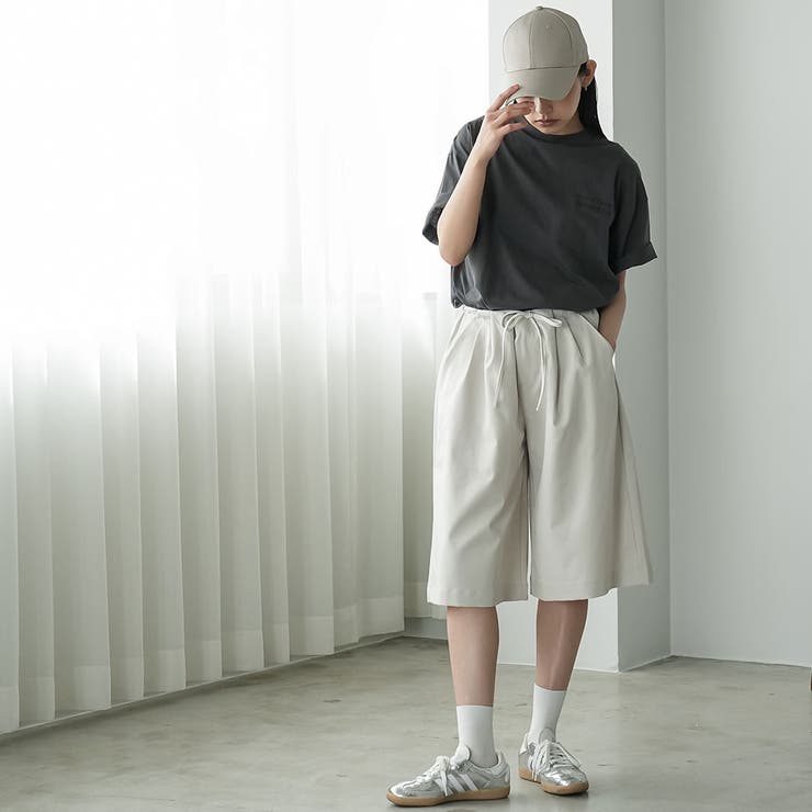 ウエストタック ツイルショートパンツ レディース | mili an deni | 詳細画像9 
