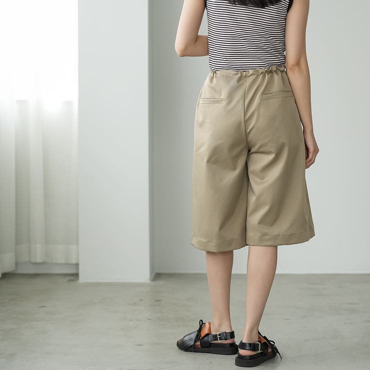 ウエストタック ツイルショートパンツ レディース | mili an deni | 詳細画像12 