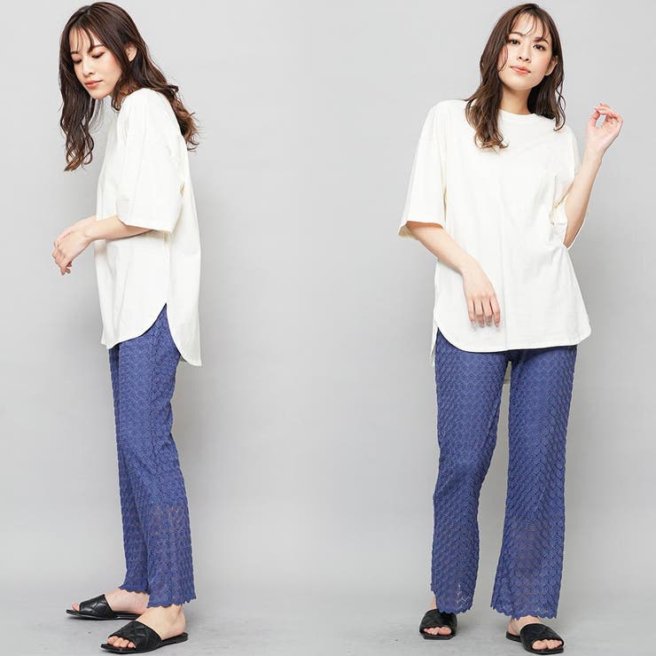 レースニットソーフレアパンツ ロング丈 M | mili an deni | 詳細画像16 