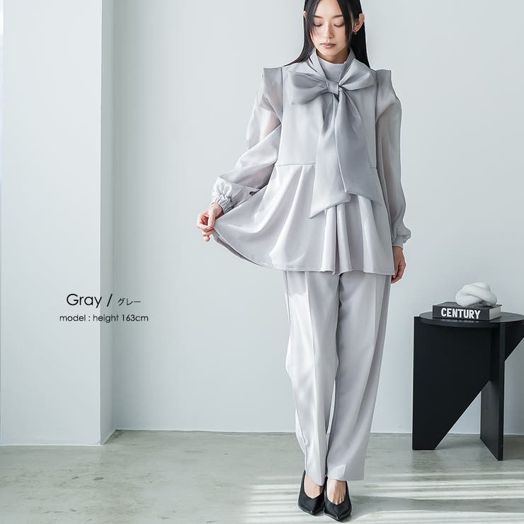 リボンタイ セットアップ レディース | mili an deni | 詳細画像7 