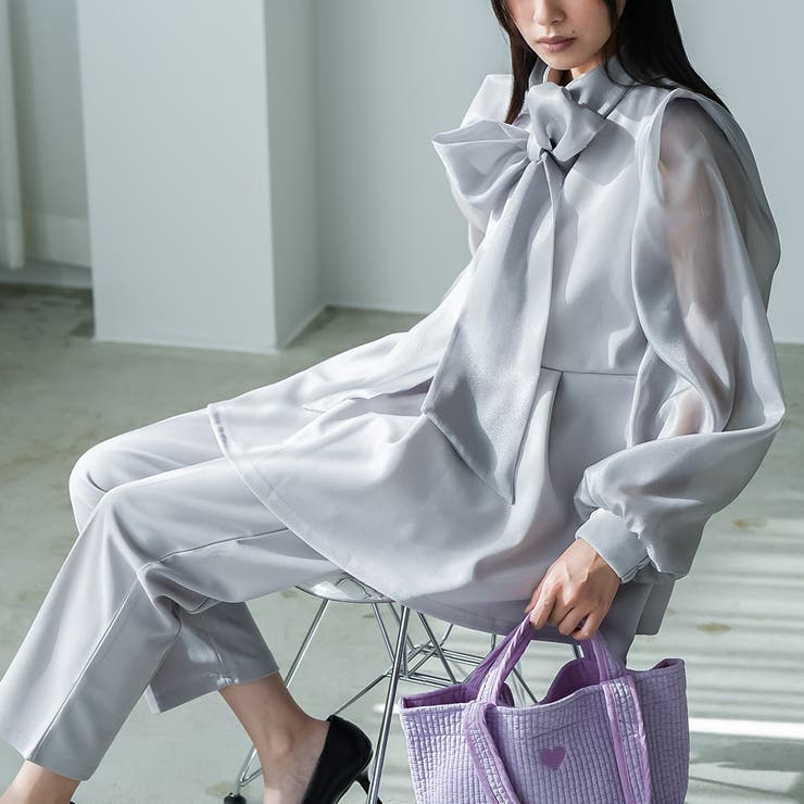 リボンタイ セットアップ レディース | mili an deni | 詳細画像9 