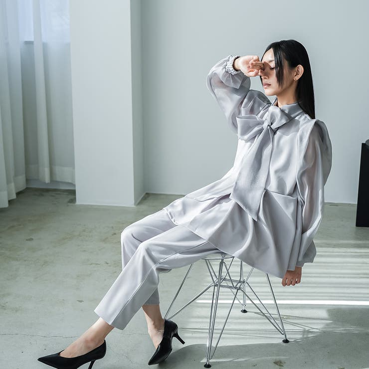 リボンタイ セットアップ レディース | mili an deni | 詳細画像10 