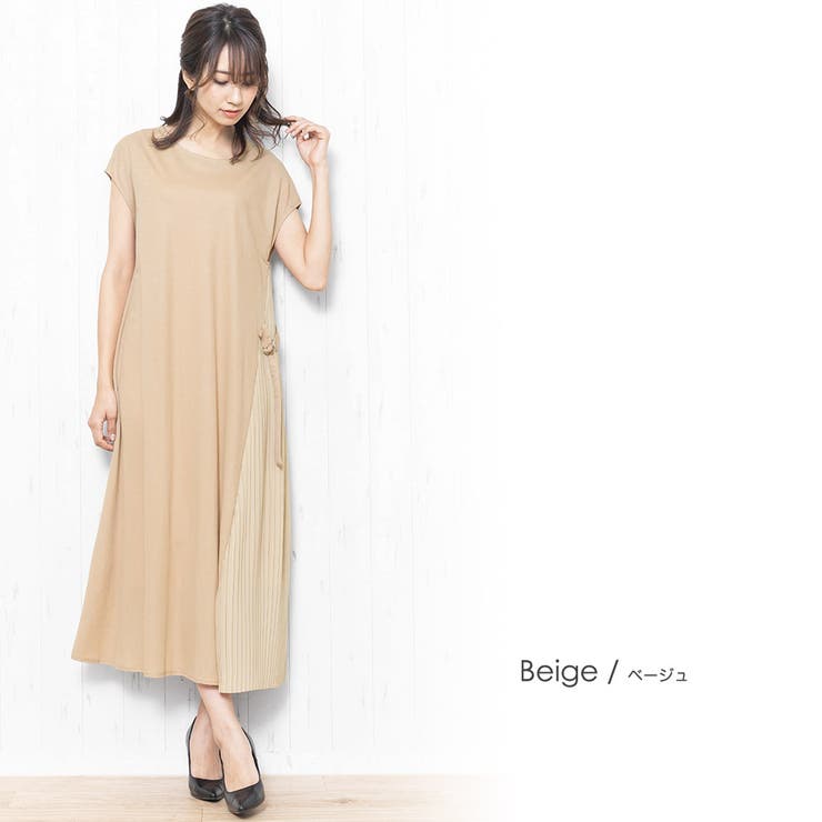 サイドプリーツ ワンピース 半袖 品番 Madw Mili An Deni ミリアンデニ のレディースファッション通販 Shoplist ショップリスト