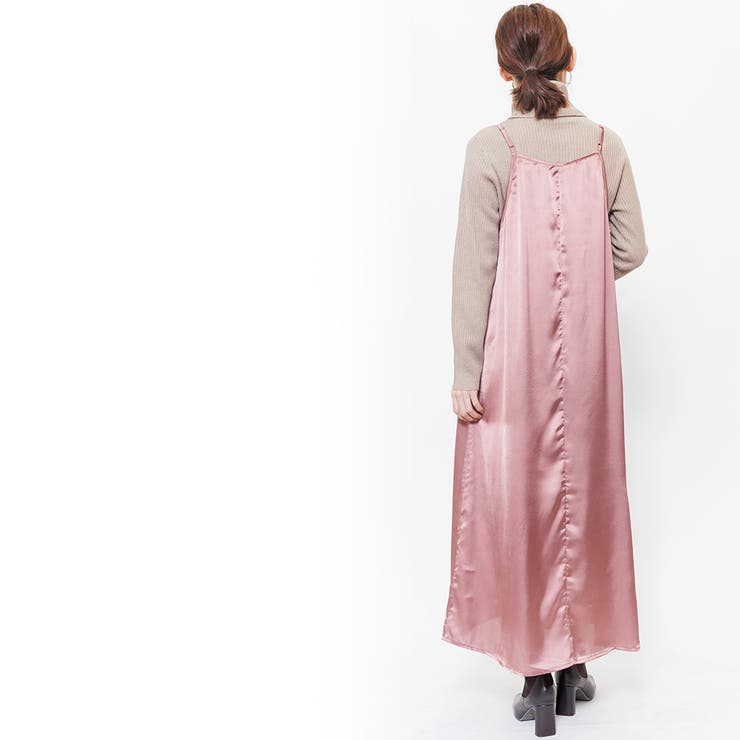 ヴィンテージサテンキャミワンピース ノースリーブ ロング丈 | mili an deni | 詳細画像6 