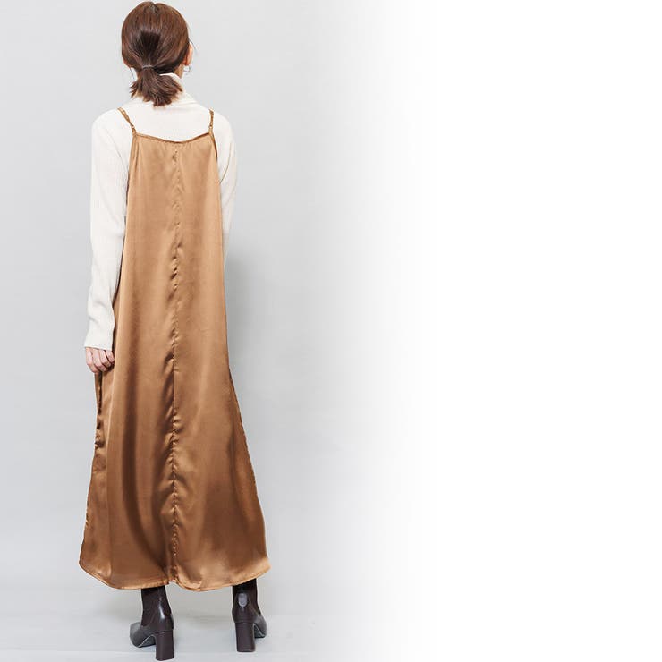 ヴィンテージサテンキャミワンピース ノースリーブ ロング丈 | mili an deni | 詳細画像10 