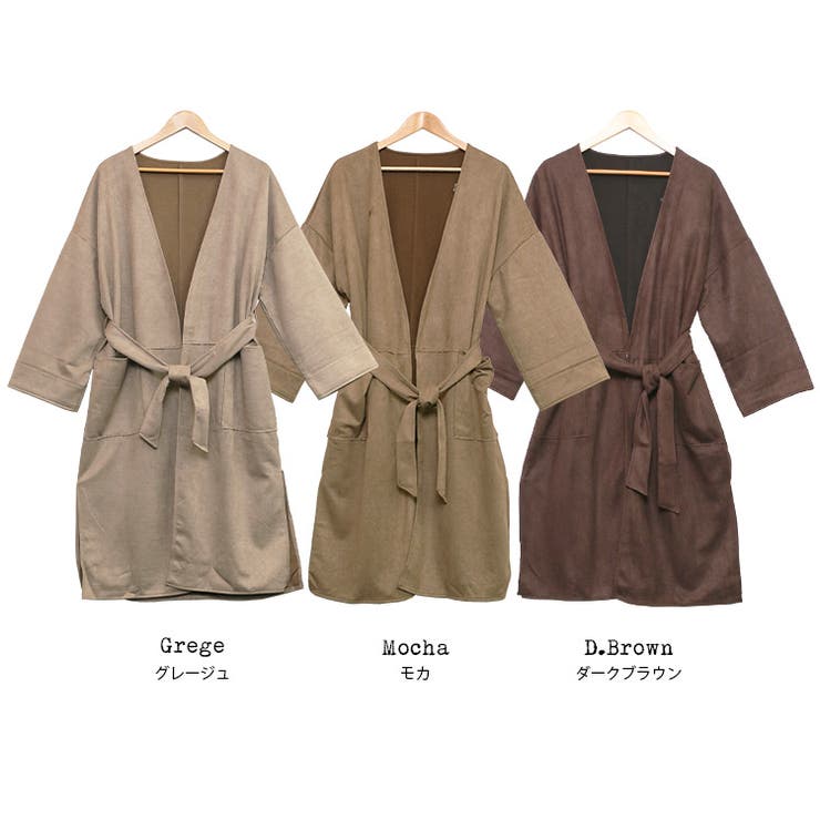 カットスエード ベルト付き ガウンコート 品番 Madw Mili An Deni ミリアンデニ のレディース ファッション通販 Shoplist ショップリスト