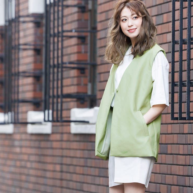 フェイクレザーレイヤードベスト ノースリーブ M | mili an deni | 詳細画像7 