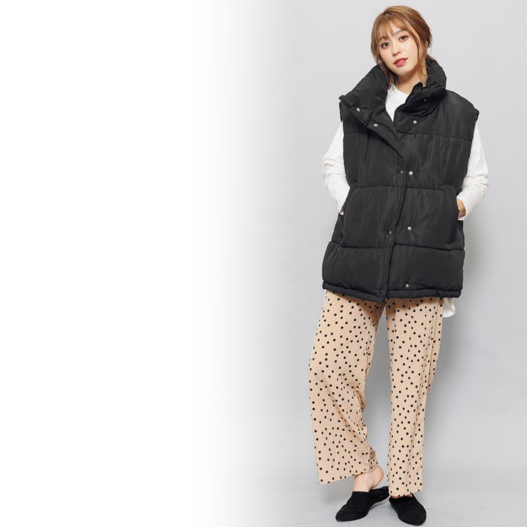 ファイバーダウンオーバーベスト スタンドカラー 暖かい | mili an deni | 詳細画像18 