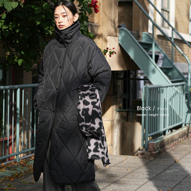 中綿ダイヤキルトファー付き2WAYカラーロングコート キルティング ファイバーダ… | mili an deni | 詳細画像11 