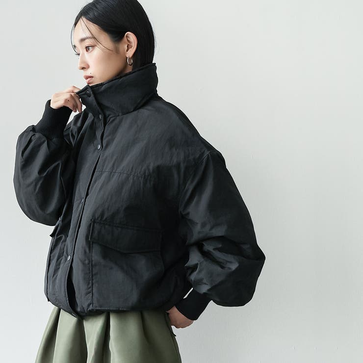 レディース アウター 中綿ミリタリー裾ドロストブルゾン | mili an deni | 詳細画像15 