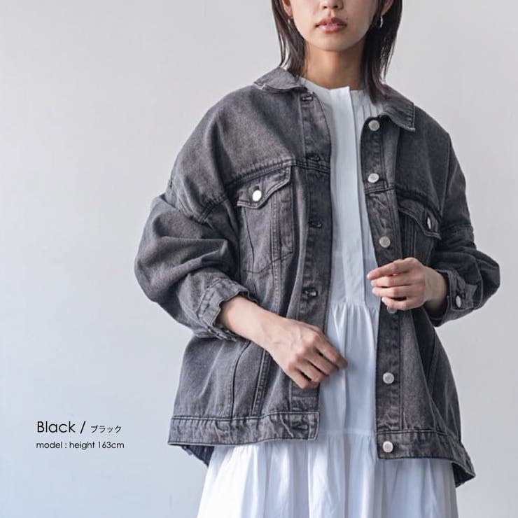 保障できる レディース Gジャン ビッグシルエットデニムジャケット[品番 ジャケット・アウター
