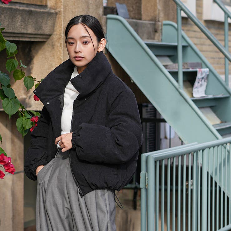 コーデュロイ中綿ブルゾン ボリュームスタンドカラー サイドポケット | mili an deni | 詳細画像17 