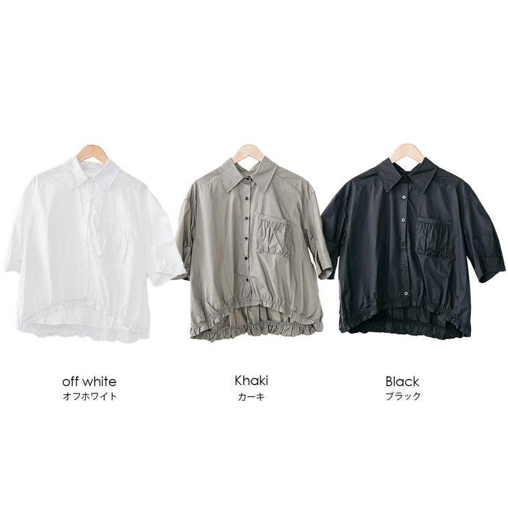 裾ギャザーミリタリーシャツ ブルゾン ライトアウター | mili an deni | 詳細画像22 