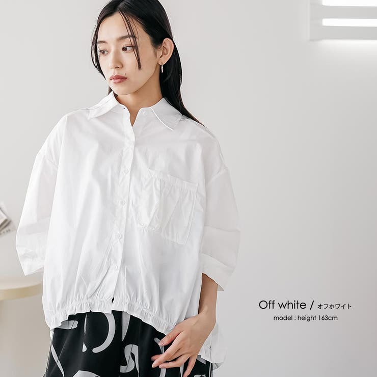 裾ギャザーミリタリーシャツ ブルゾン ライトアウター | mili an deni | 詳細画像7 