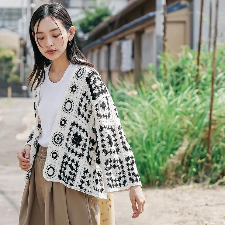 クロシェトッパーカーディガン トッパー カーディガン | mili an deni | 詳細画像7 