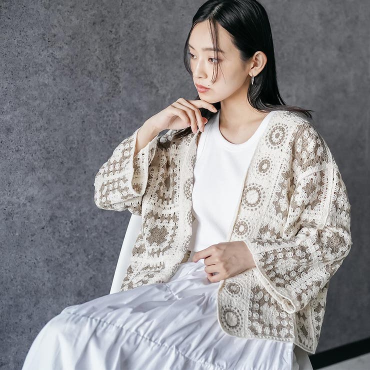 クロシェトッパーカーディガン トッパー カーディガン | mili an deni | 詳細画像12 