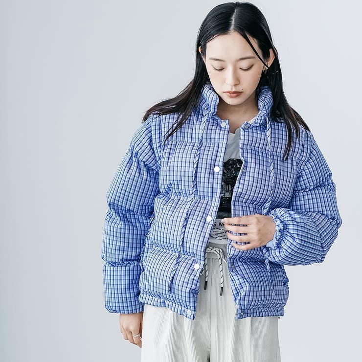 袖取り外しチェック中綿ブルゾン ブルゾン スタンドカラー | mili an deni | 詳細画像15 