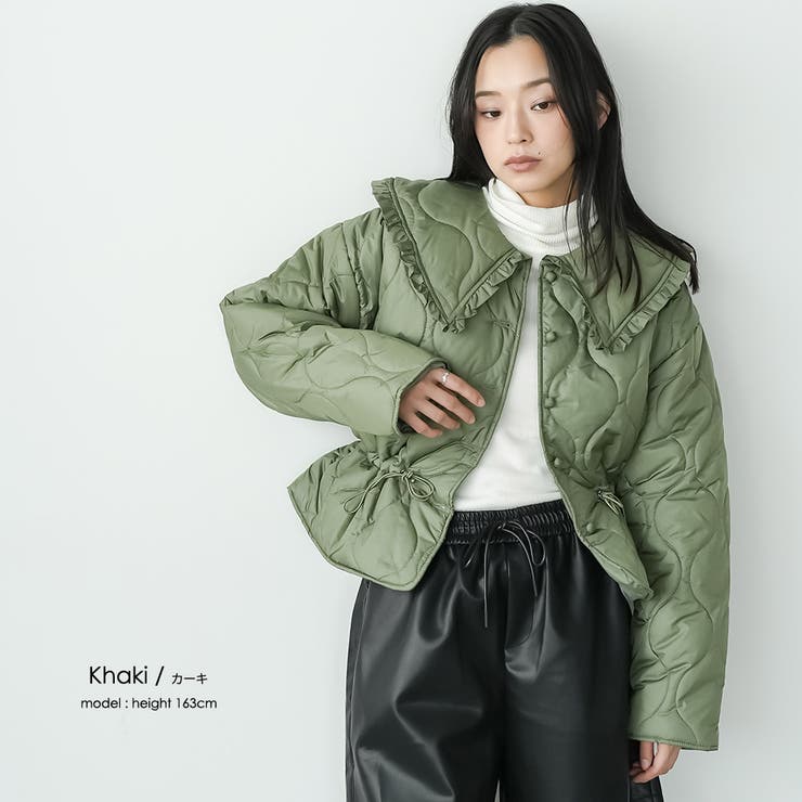 襟フリルキルト中綿ジャケット キルティング フリルカラー | mili an deni | 詳細画像6 