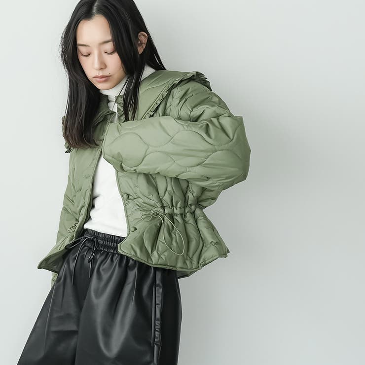 襟フリルキルト中綿ジャケット キルティング フリルカラー | mili an deni | 詳細画像9 