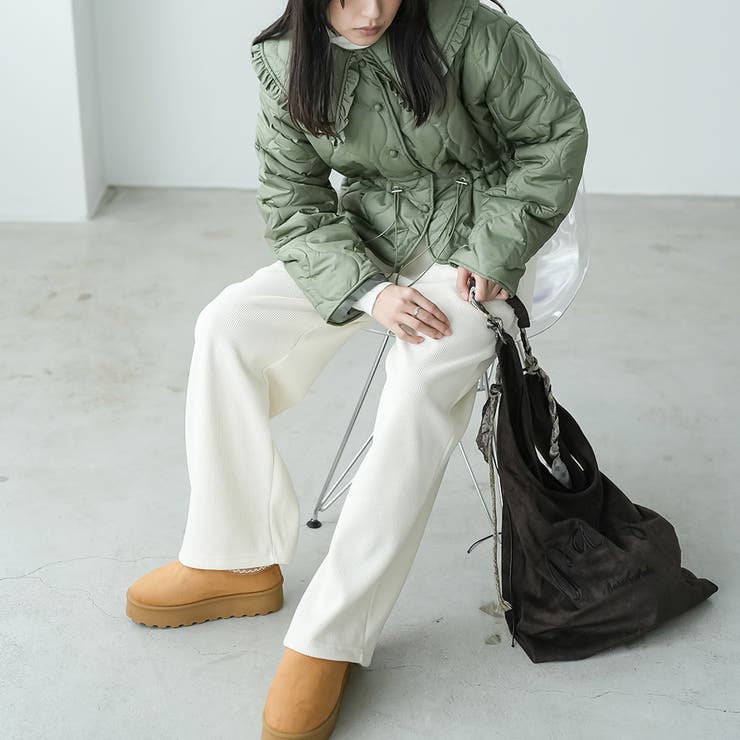 襟フリルキルト中綿ジャケット キルティング フリルカラー | mili an deni | 詳細画像11 