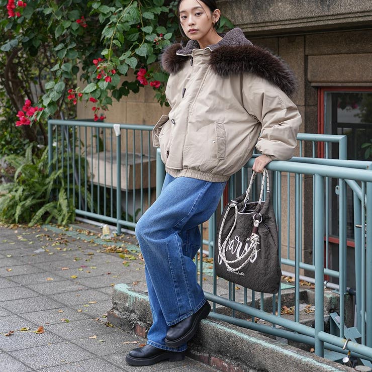 襟ファートグル中綿ジャケット 中綿ジャケット ケープフード | mili an deni | 詳細画像15 