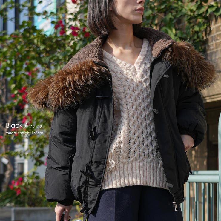 襟ファートグル中綿ジャケット 中綿ジャケット ケープフード | mili an deni | 詳細画像16 