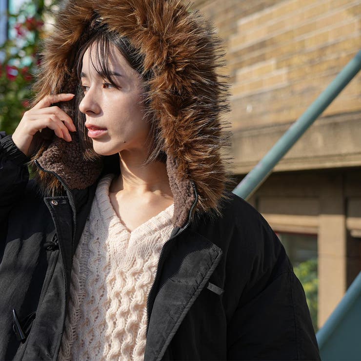 襟ファートグル中綿ジャケット 中綿ジャケット ケープフード | mili an deni | 詳細画像18 