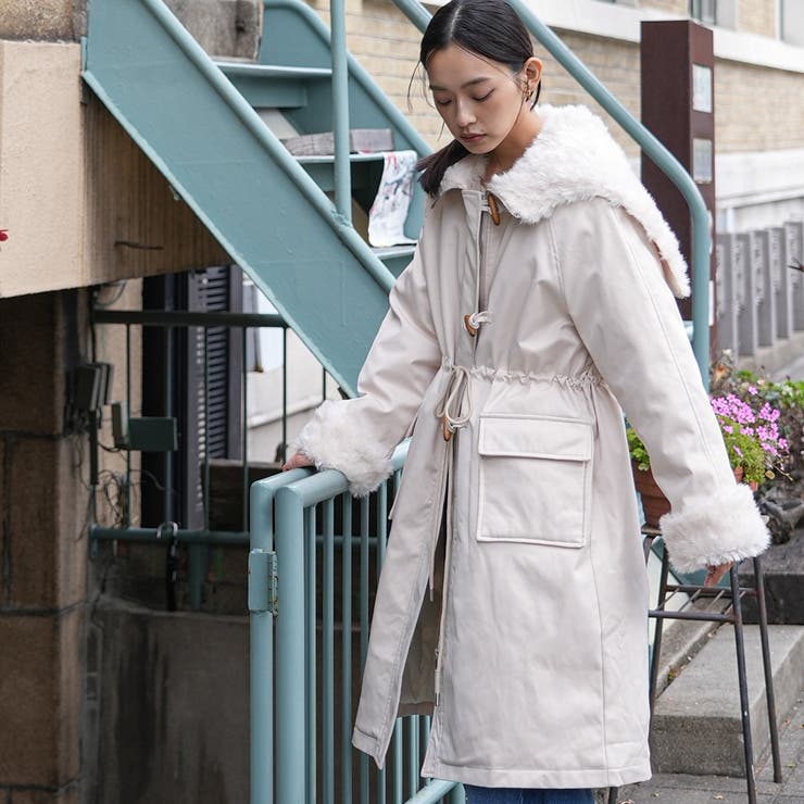 ケープフードダウンコート ダウンジャケット ファー | mili an deni | 詳細画像14 