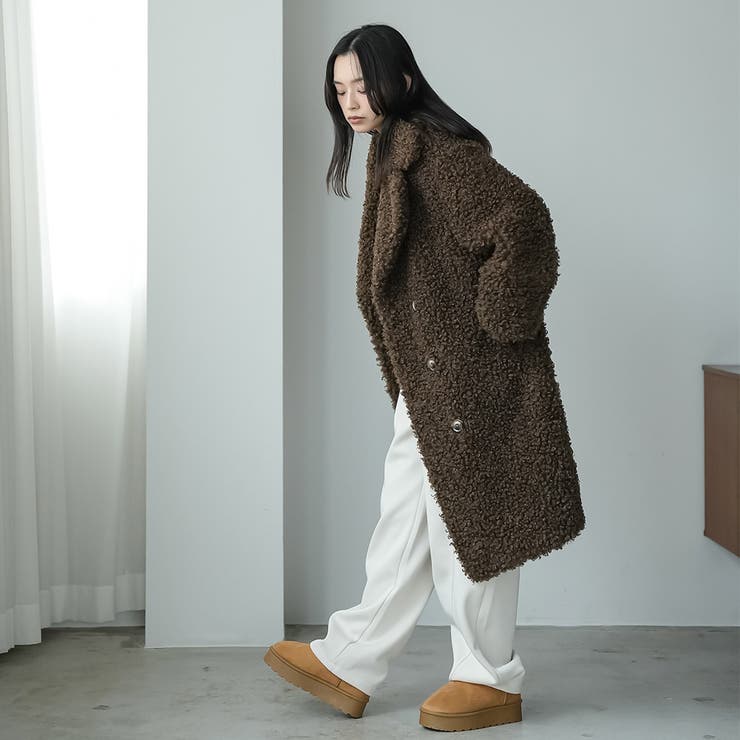 テディボアロングコート フェイクファー コート | mili an deni | 詳細画像10 